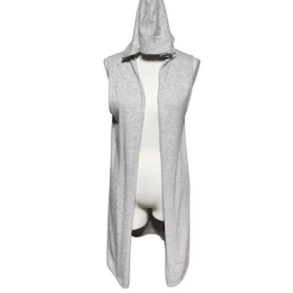 Cynthia Rowley Sleeveless Hooded 100% 2ply Cashmere Sweeter Tunic Duster Size S - Picture 1 of 4